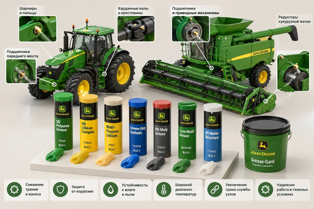 Смазка Джон Дир John Deere для тракторов и комбайнов