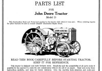 Инструкция по эксплуатации трактора John Deere Model D