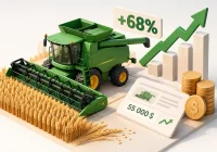 Зростання цін на зернозбиральні комбайни в Україні на 68% у 2026 році
